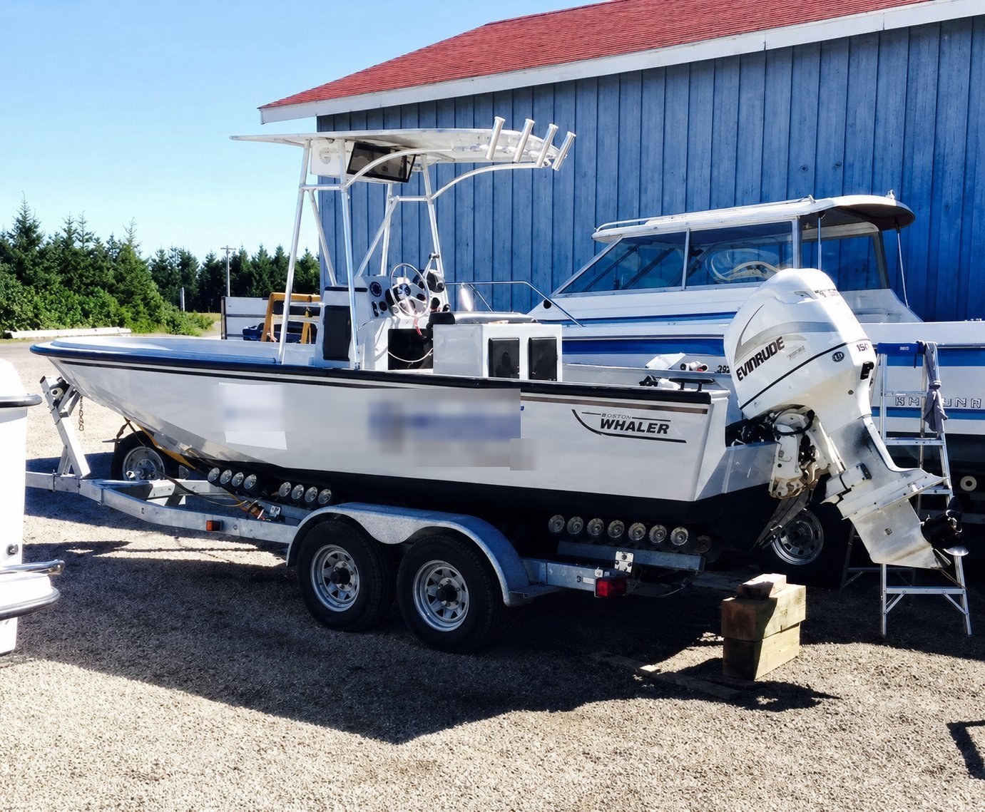 Boston Whaler with Coastal Marine Co. livery